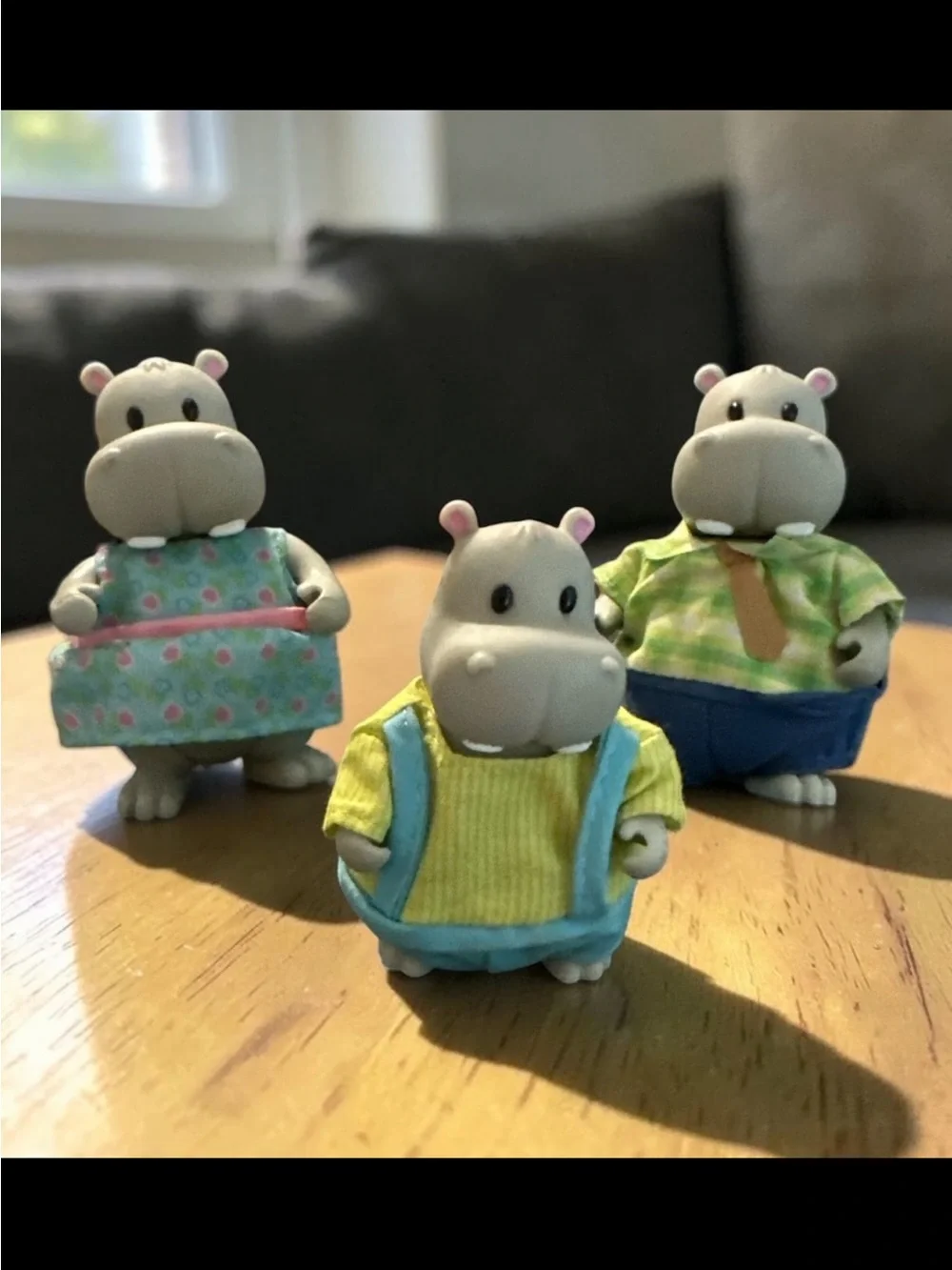 Li'l Woodzeez The River Dipper Hippo Flocked Family Mom Dad Son